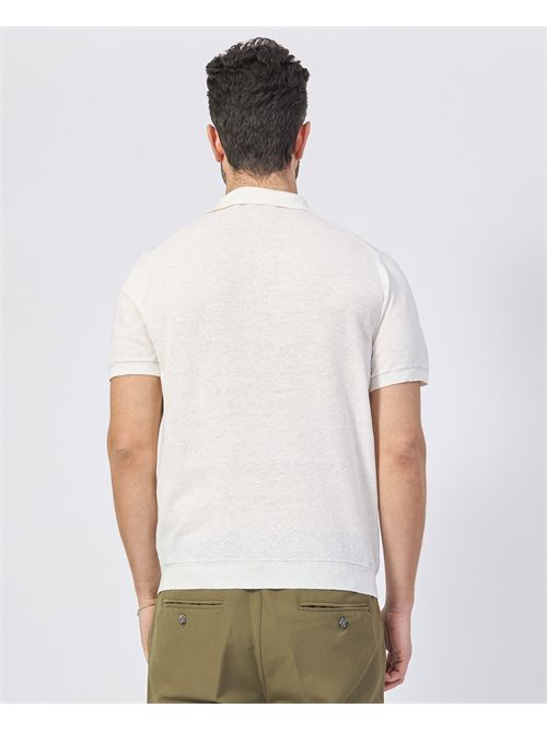 Sette/Mezzo men's polo shirt without buttons SETTE/MEZZO | 650123OFF WHITE